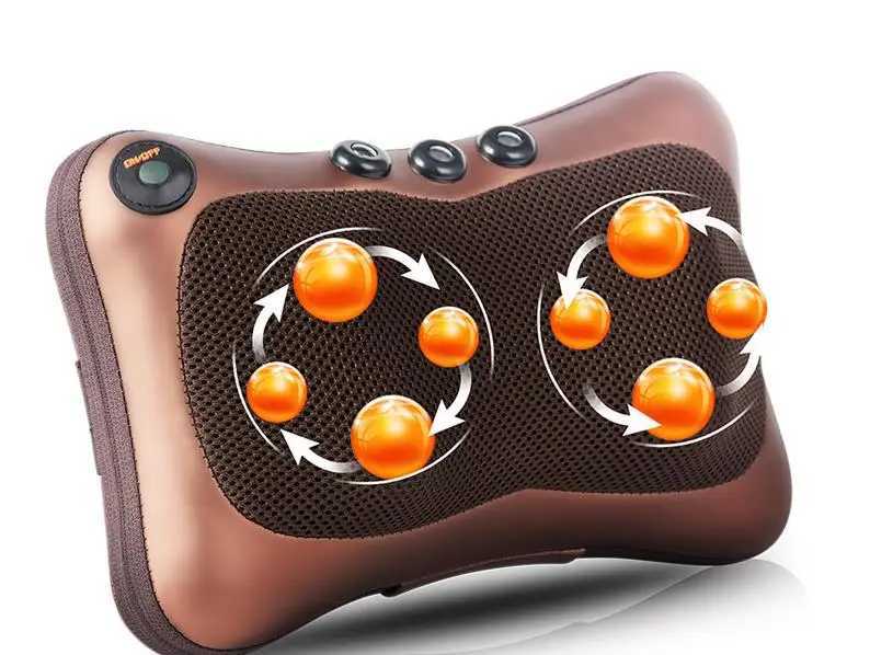 Cervical spine massager neck lumbar spine back multifunctional body massage pillow car massage pad used for learning W240819