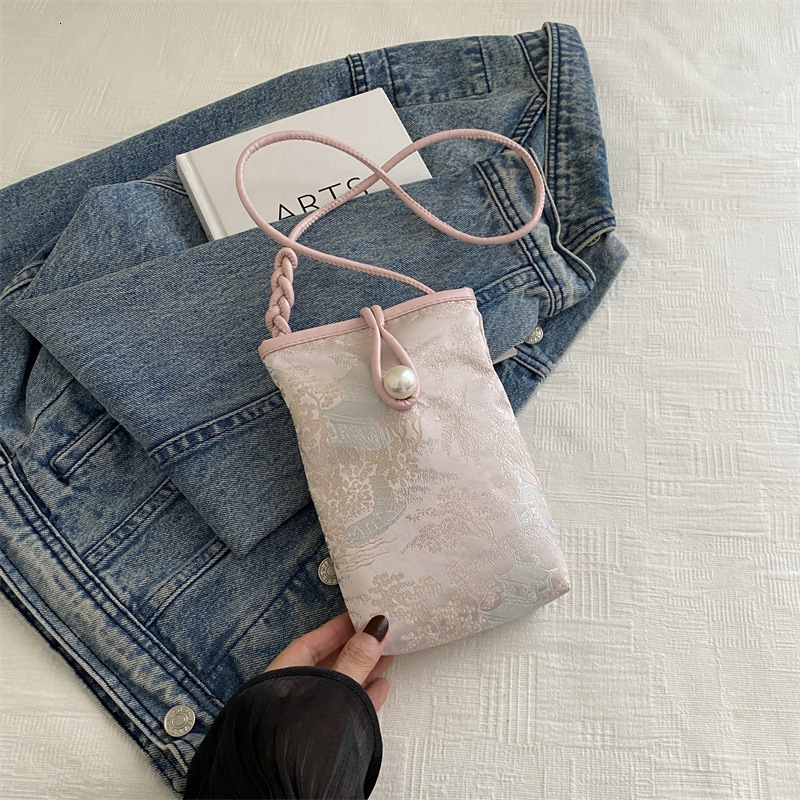 Commuter Shoulder New Korean Style Leisure Small Square Bag, Niche Fashion Crossover Mobile Phone Trendy Bag for Women