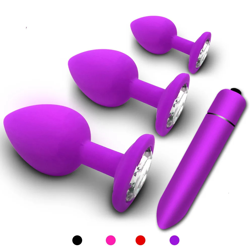 4 Different Size Soft Silicone Butt Plug Anal Plug Unisex Sex Stopper Adult Toys For MenWomen Anal Trainer for Couples 241010
