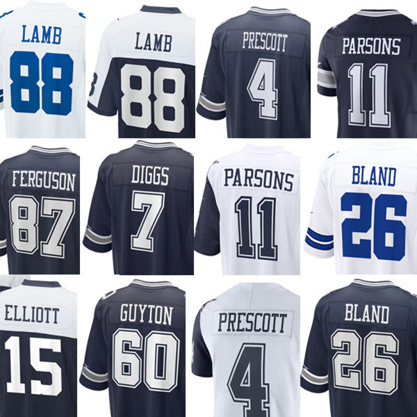 Cowboys Jersey Emmitt Smith CeeDee Lamb Rico Dowdle KaVontae Turpin Micah Parsons Trevon Diggs Jalen Tolbert DeMarvion Overshown DaRon Bland Damone Clark Football