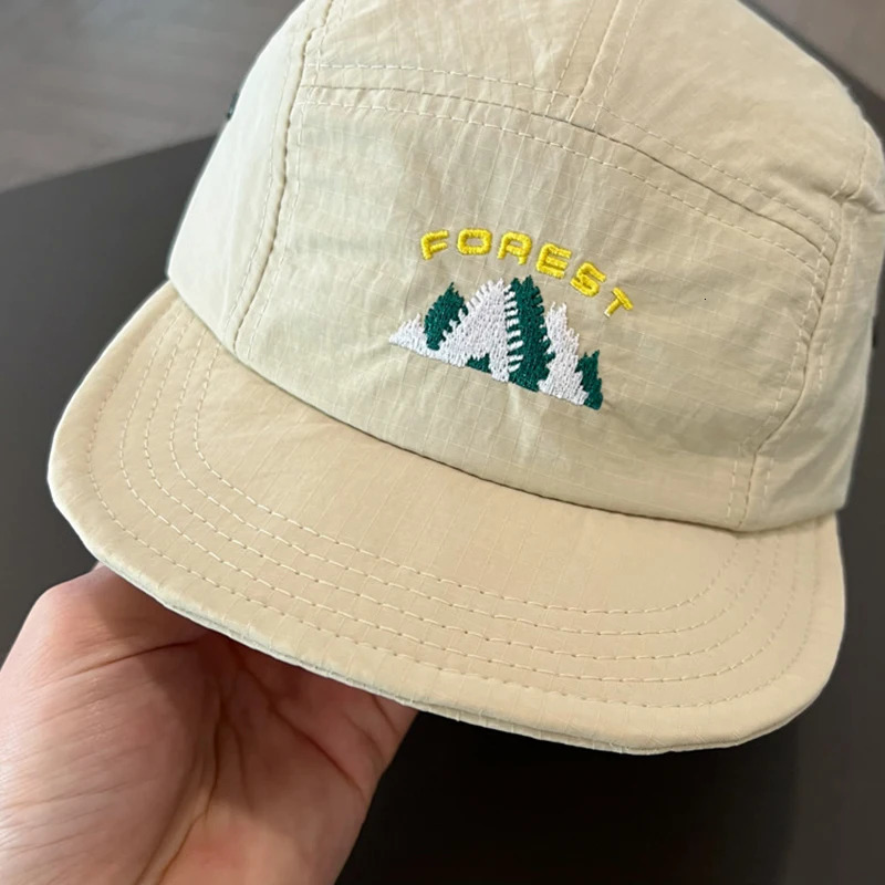 Japanese quick drying mens baseball cap breathable short Brim sun hat mountain embroidery outdoor casual duck tongue 241009
