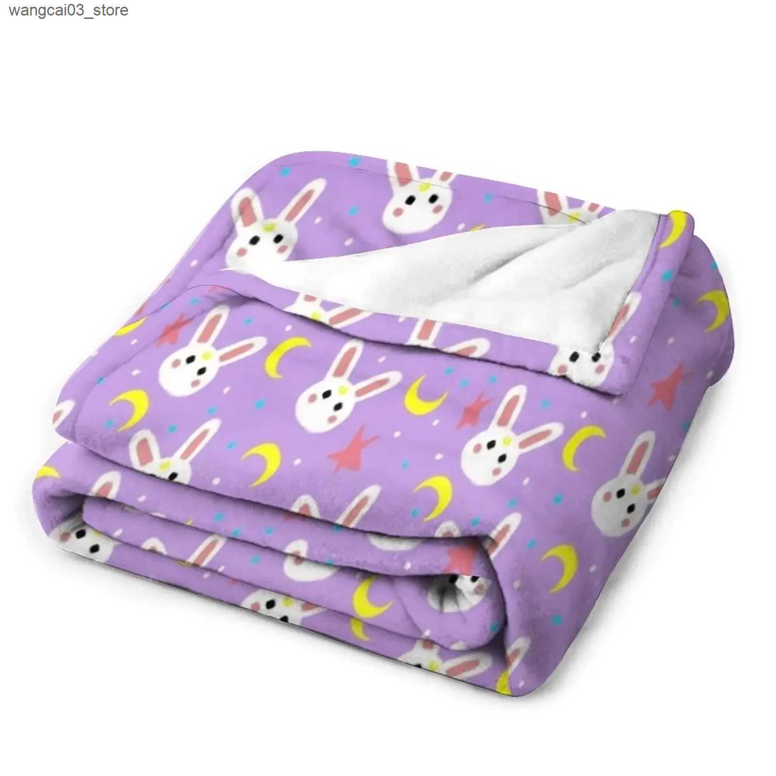 Blankets Swaddling Cute bunny Throw Blanket KidS Luxury Brand Custom Soft Beds Blankets L240910