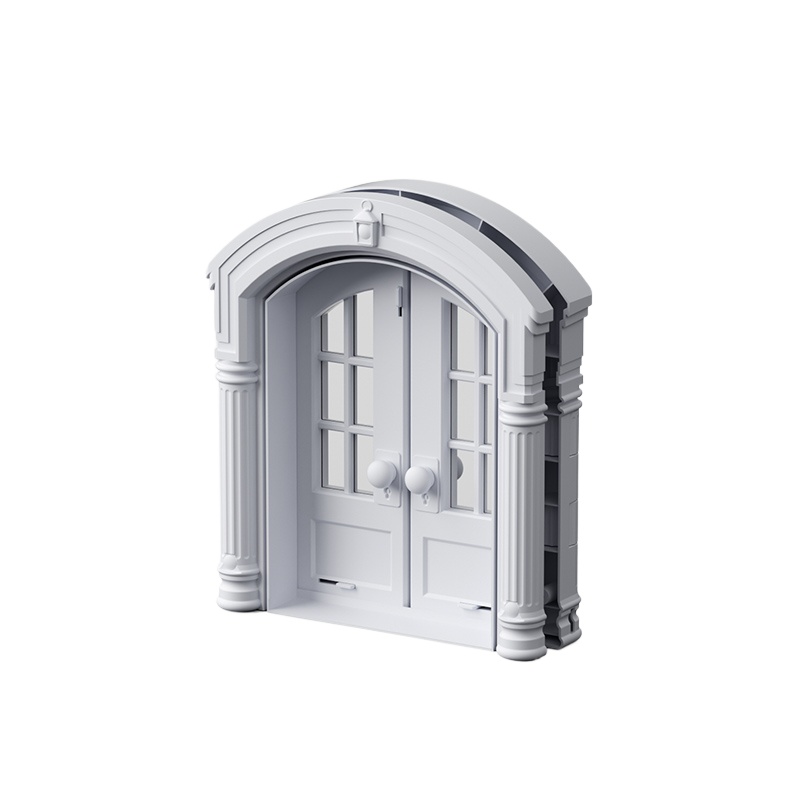 European Minimalist Cat Door Free Entry And Exit Dog Passage Double Door Design Kitten Gate Safety Buckle Pet Supplies