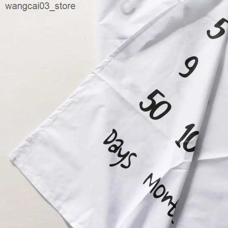 Blankets Swaddling 100x100cm Baby Milestone Blankets Muslin Newborn Photography Background Props Infant Swaddle Wrap Bed Quilt Kids Bath Towel L240910