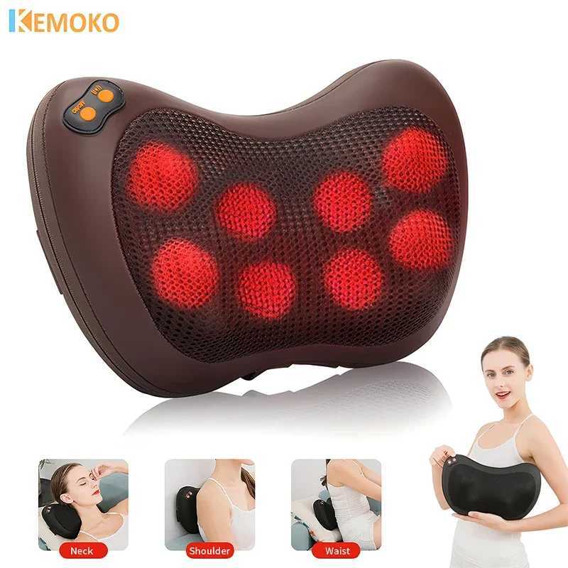 Finger pressure neck massager neck massager neck massager heated car pillow back massager pain relief vibration head Cervical pillow W240819