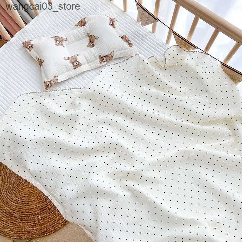 Blankets Swaddling Muslin Squares Diapers for Newborns Baby Blanket Swaddle Childrens Blanket Newborn Baby Stuff Museline Waddling Breathable L240910