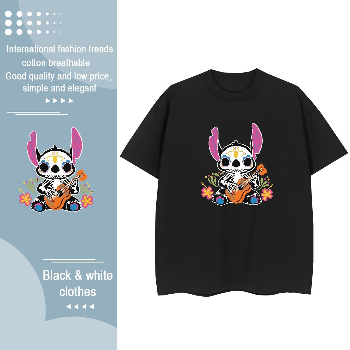2024 Designer Women T Shirts 100% Cotton 230g Crew Neck Casual Daily Wear skull Woman Tshirt Popular Oversized L-4XL Tops
