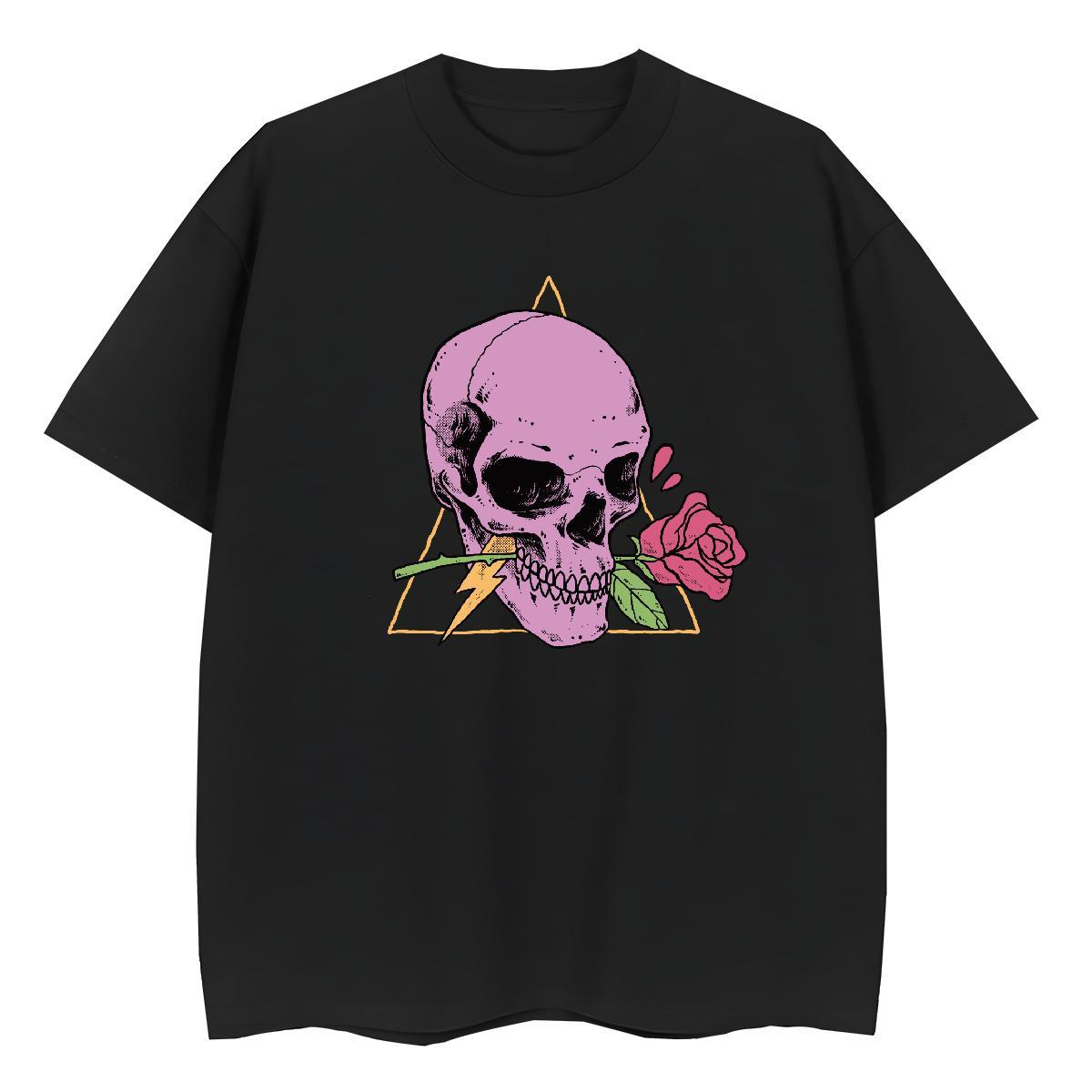 Classic Women T Shirts 230g Cotton Breathable Short Sleeve Hip Hop Street flower Woman Tshirt Designer Anime Polos