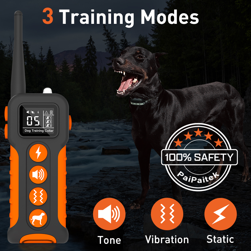 New arrival Electric large dog pet nylon high quality remote electronic training rechargeable dog shock e collar