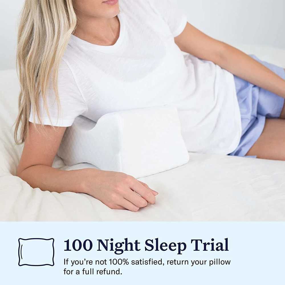 Knee pillow for side sleeping memory foam wedge outline leg pillow for sleeping cushion pad for spine alignment backache W240819