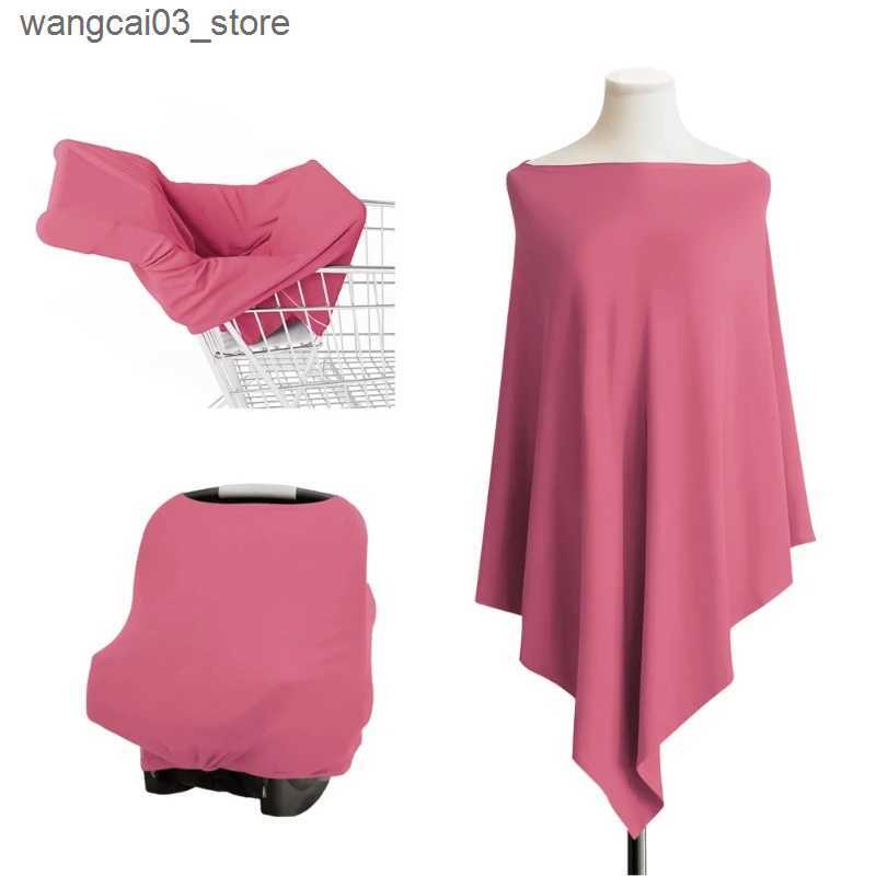 Blankets Swaddling Mother Outing Breastfeeding Cover Cotton Baby Feeding Nursing Shawl Adjustable Privacy Apron Stroller Blanket L240910