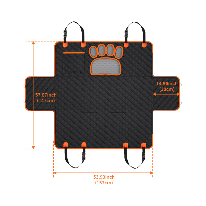 137*147CM Car Trunk Pet Mat Waterproof And Dirt-resistant Scratch-resistant Mat Outdoor Car Rear Seat Dogs Isolation Liner