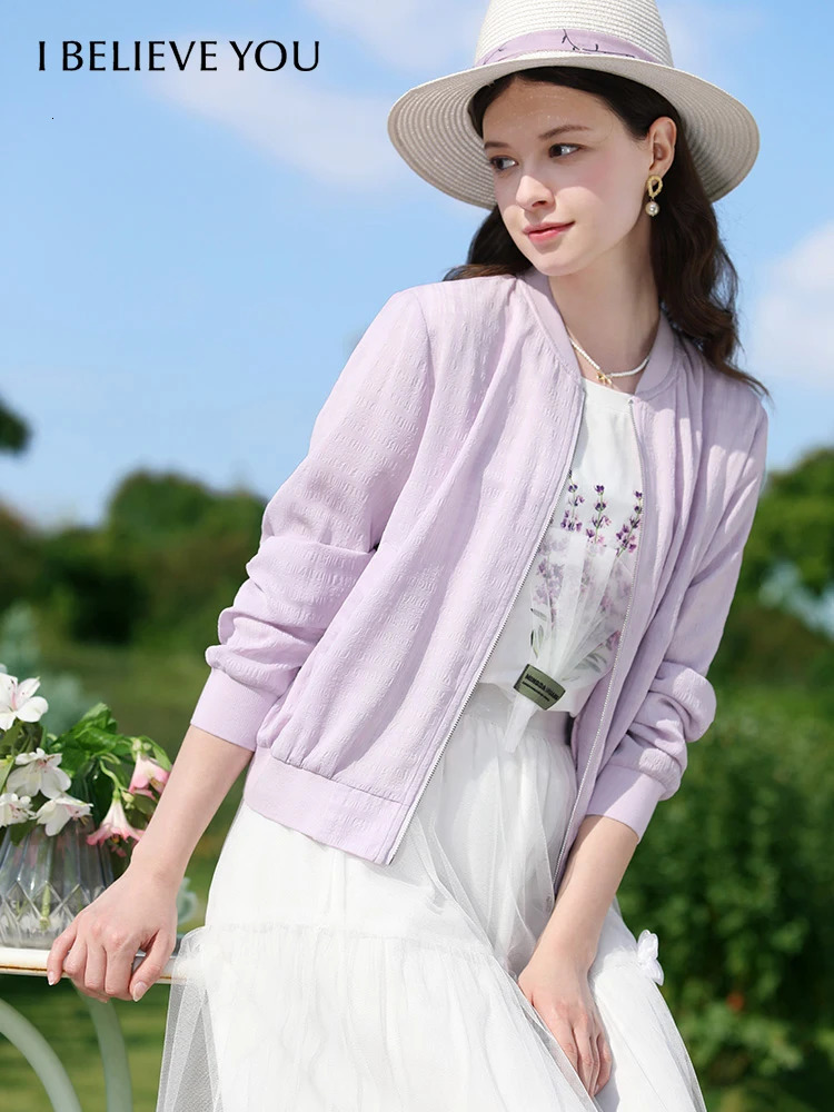 I believe you French womens jacquard jacket spring/summer lightweight loose and mild soft baseball uniform 2241185552 240930