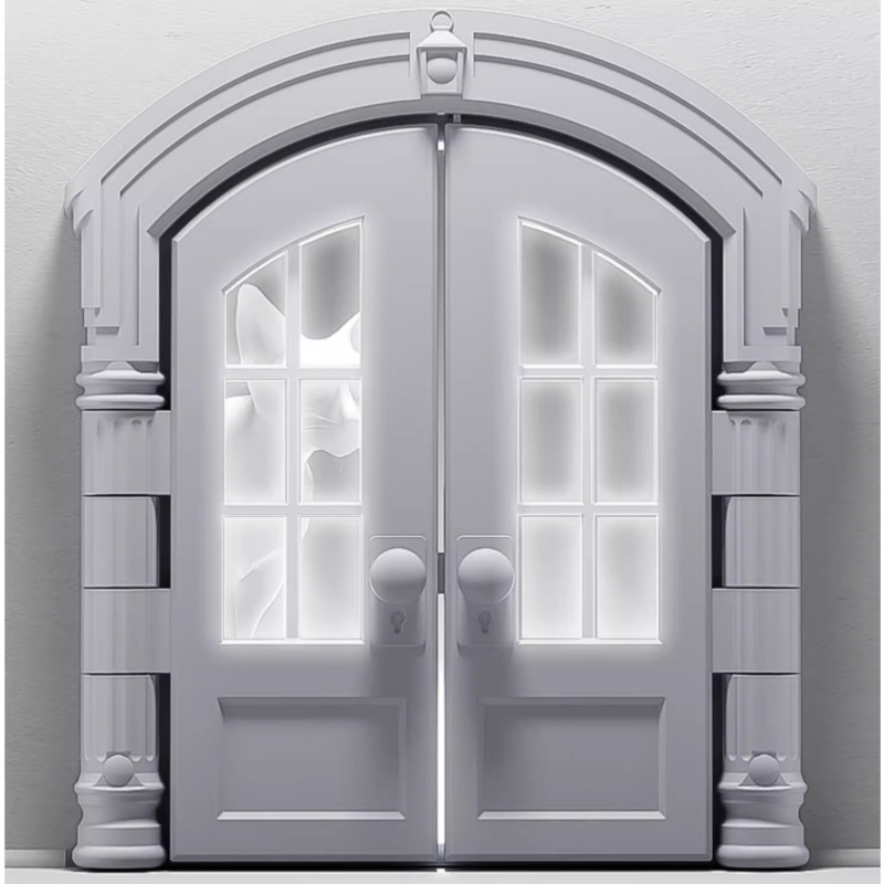 European Minimalist Cat Door Free Entry And Exit Dog Passage Double Door Design Kitten Gate Safety Buckle Pet Supplies