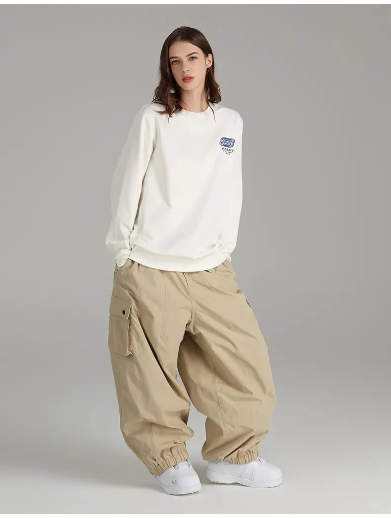 SEARIPE 2024 Ski Pants Mens and Womens Oversize Winter Snowboarding Skiing pants Youth Ski gear Waterproof Warm Ski trousers 241010