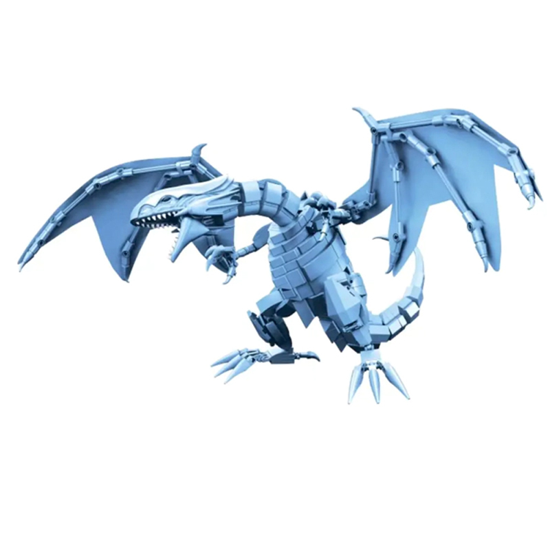 Movie Blue Eyes White Dragon Assembled Building Bloc Trendy Toy Model Desktop Ornaments Boys Holiday Children Birthday Gift