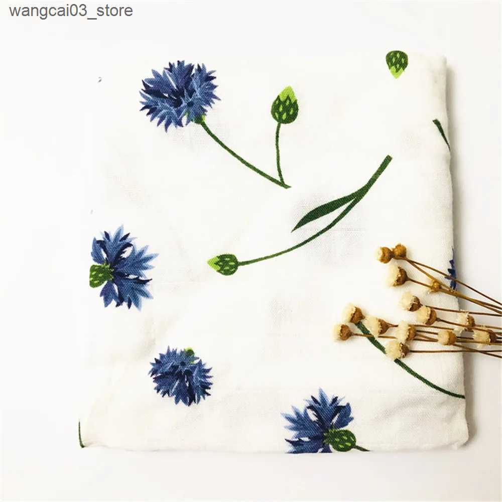 Blankets Swaddling 60*60cm Newborn Organic Cotton Bamboo Baby Blanket Muslin Swaddle Wrap Feeding Burpy Towel Scraf Bibs Muslin Big Diaper L240910