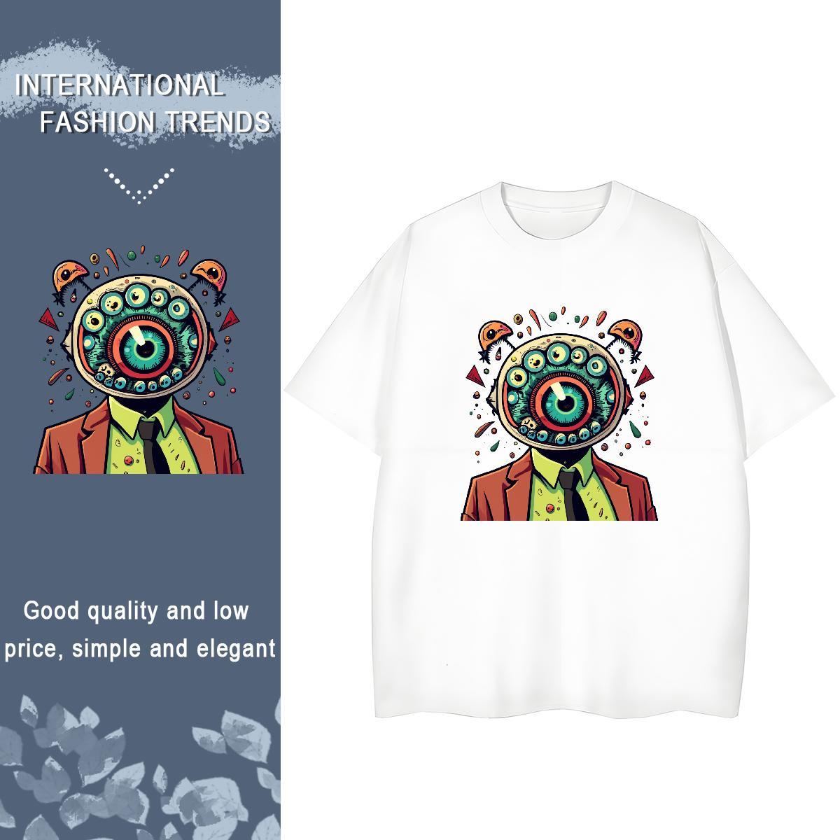 New Women T Shirts 230g 100% Cotton Breathable Crew Neck Street skull Couples T Shirts Lady Plus Size Custom Tees Shirts