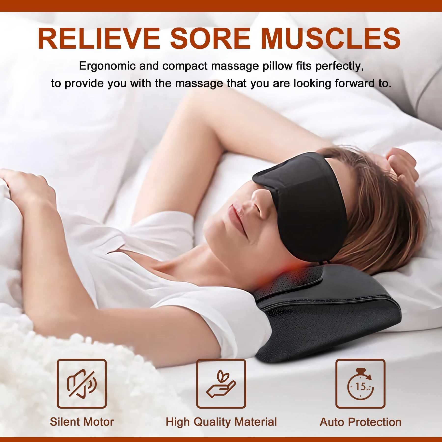 Back massager Acupressure electric massage pillow for back and neck equipped with deep massage used for back neck shoulder and body muscle pain. W2408