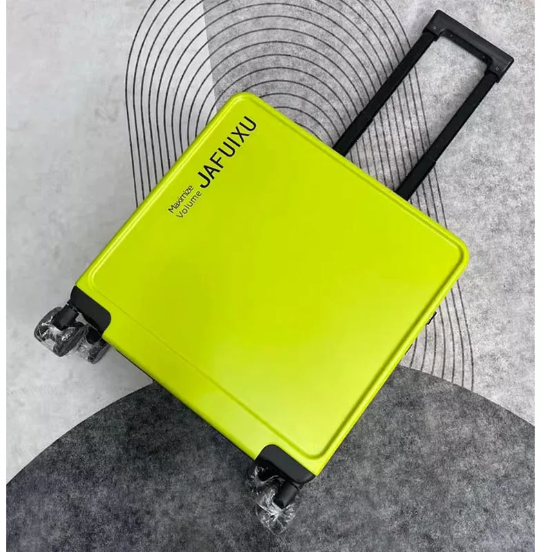 Aluminum frame 18 inch lage small wooden board suitcase computer company short distance mens and womens travel bags 241007 4