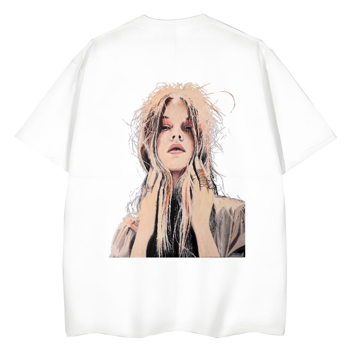 New Arrival Women T Shirts 230g Pure Cotton Breathable Short Sleeve Sports Casual women Womens Tshirts Loose fit Floral Print Tee Shirt