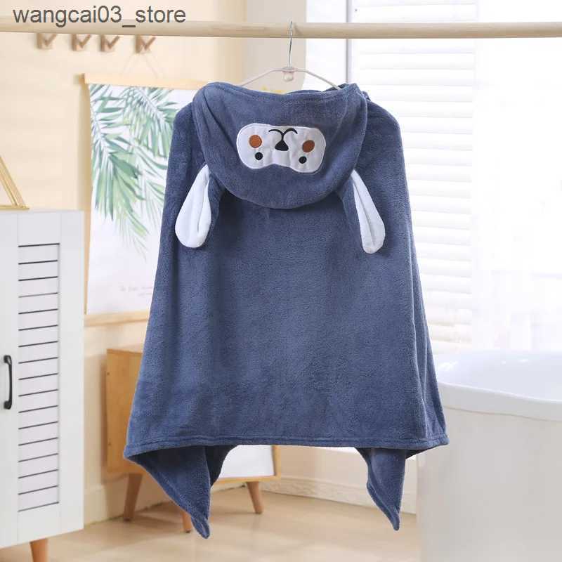 Blankets Swaddling Cartoon Hooded Kid Bathrobes Shower Cape Soft Warm Bath Towels Sleepings Swaddle Blanket Baby Boy Girl Children Product A1163 L2409