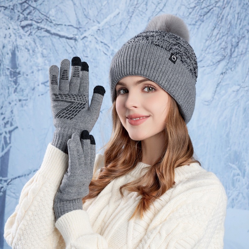 Anti Winter Cold Warm Ear Protection Hood Children's Knitted Hat Versatile Fashionable with Thick Woolen Yarn Cap and Added Veet