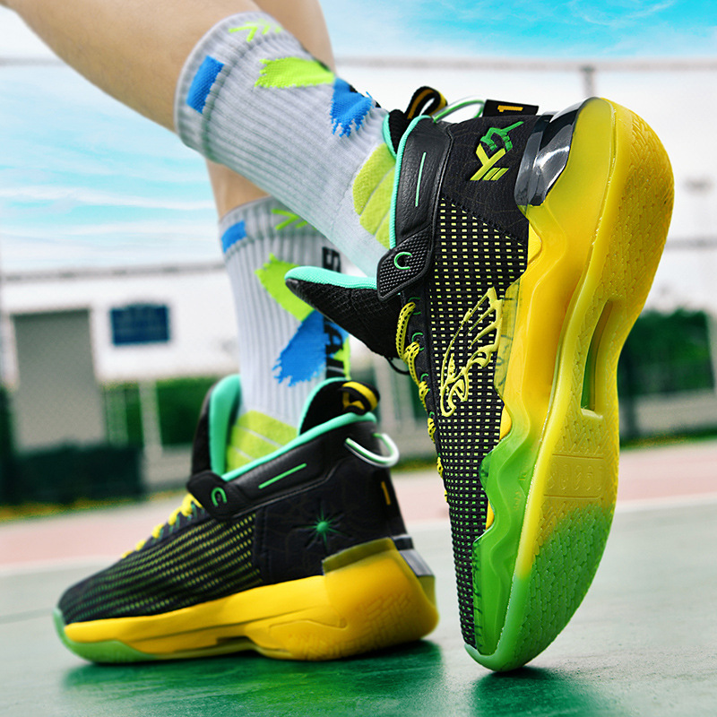 Luxury Brand Blue Basketball Shoes For Men Non-slip High Top Platform Sneakers Man Outdoor Professional Men's Training Shoes