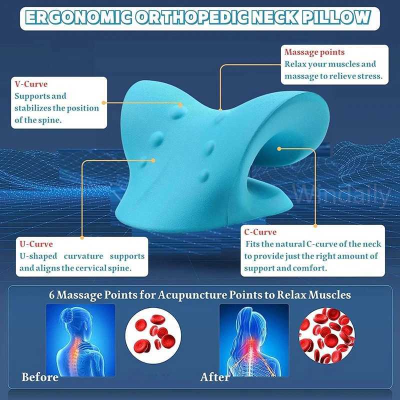 Neck shoulder relaxation device track equipment spinal corrector neck stretcher spinal massage W240819