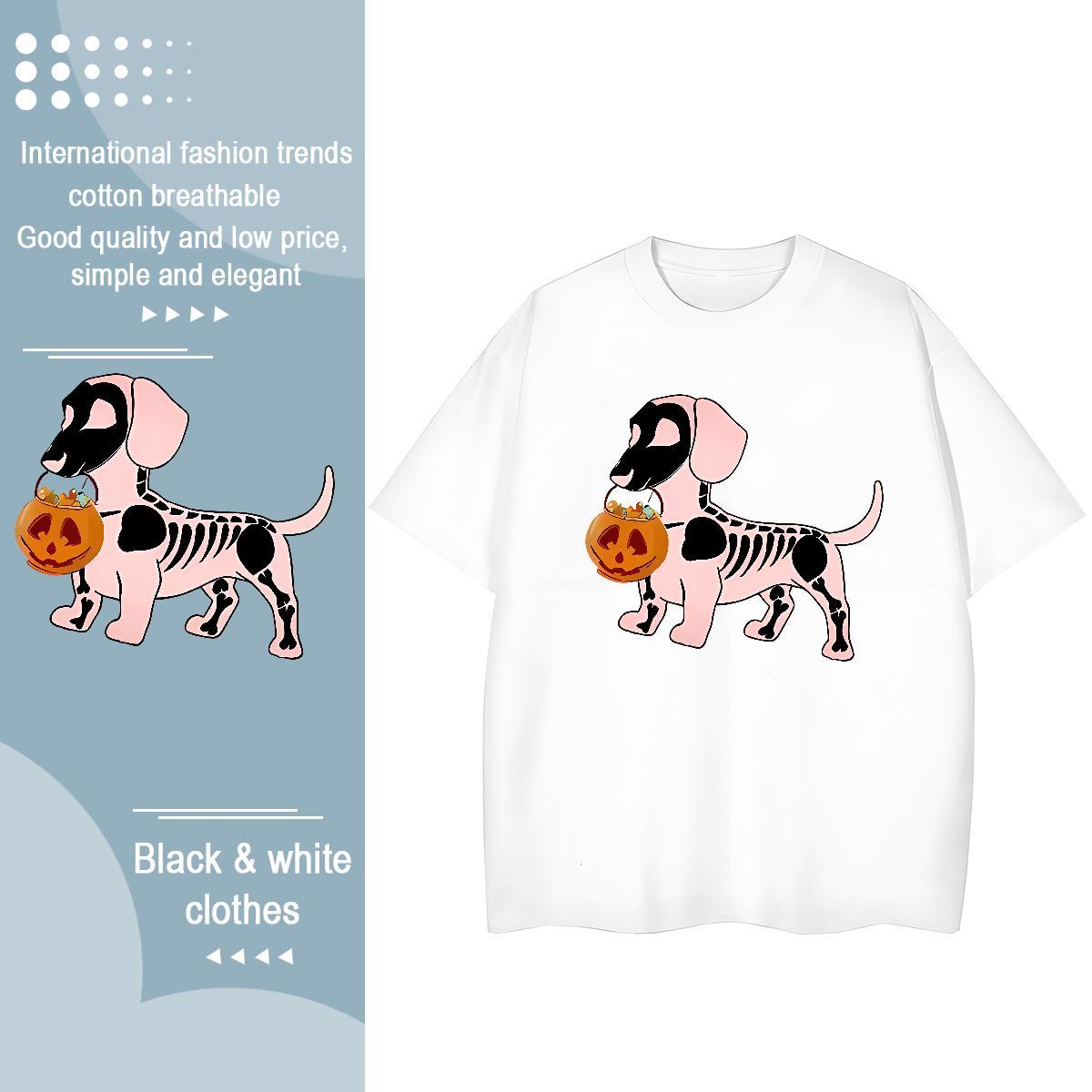 Stylist T-Shirts 230g Pure Cotton Crew Neck Daily Outfit skull Lady T shirt Designer Nice DIY Printed Tee Shirt