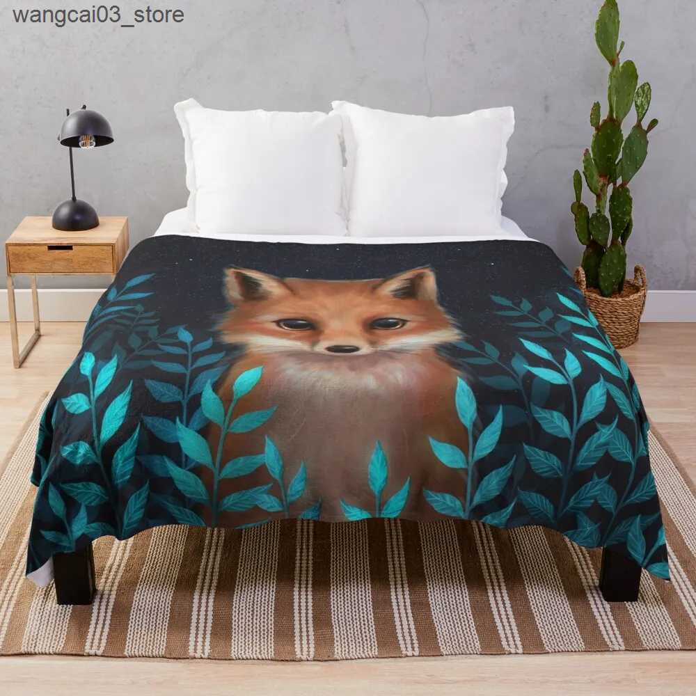 Blankets Swaddling Fox Blanket for Girls BoysCute Fox Throw Blankets for Kid Baby Nursery DecorSoft Plush Flannel Fleece Throw for Couch Bedding L2409