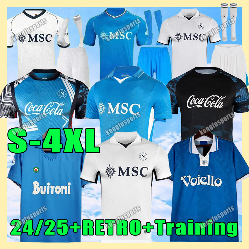 24 25 Napoli Soccer Jerseys Maglietta OSIMHEN INSIGNE 2024 2025 Naples Retro Jersey Politano Lorenzo MAGLIA MERTENS VERDI MILIK KVARATSKHELIA kit Football Shirts