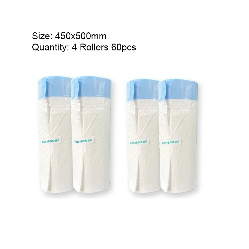 Original Cat Litter Box Trash Bag 2/4 Rollers Pet Automatic Cat Litter Box Poop Bag 1 Roller 15 Pieces Bags for TONEPIE