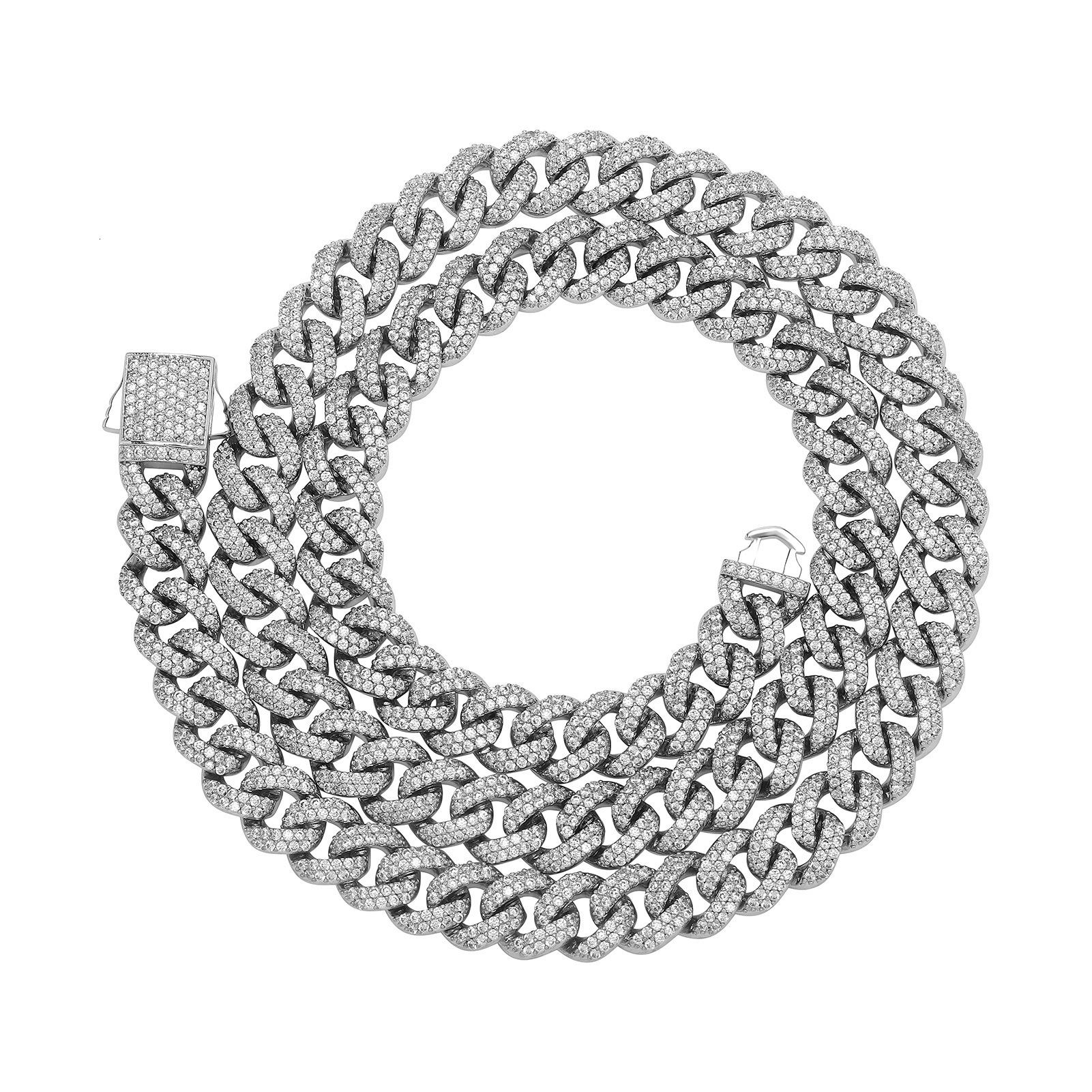 10MM Iced Out 18k Gold Cz Stone Cuban Link Chain Bracelet Necklace Choker Cubic Zirconiai Curb Chain Hip Hop Mens And Womens Miami Street Rapper Jewel