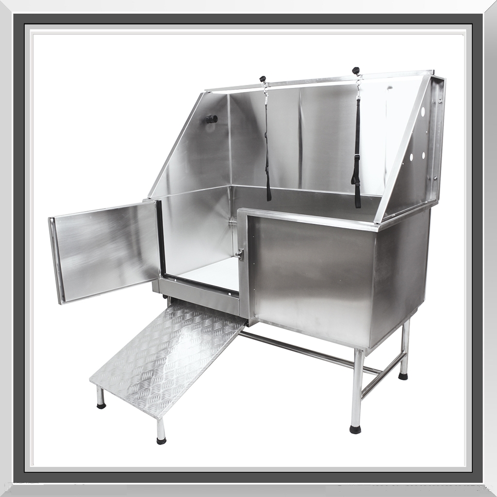 Dog Grooming Tub Professional Stainless Steel Pet Dog Bath Tub With Faucet & Accessories Dog Washing Station