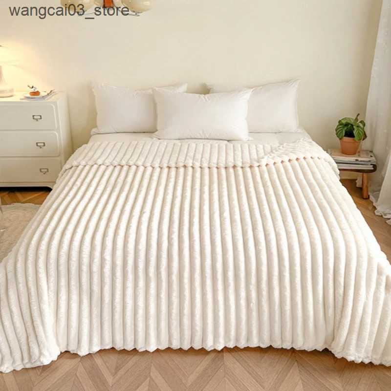Blankets Swaddling Fluffy Soft Blankets Warm Winter Double White Cute Adults Girls Fuzzy Sofa Double Bed Sheets Soft Pink Blanket Queen Size Small. L2