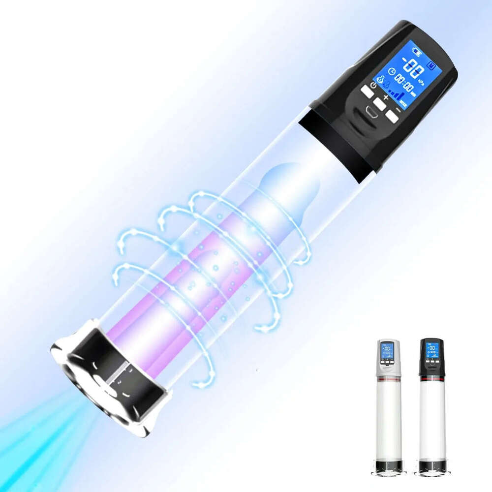 Electric LCD Male Masturbator Vacuum Enlargement Extend Pump Enlarge Air Pressure Device Sex Toys for Men