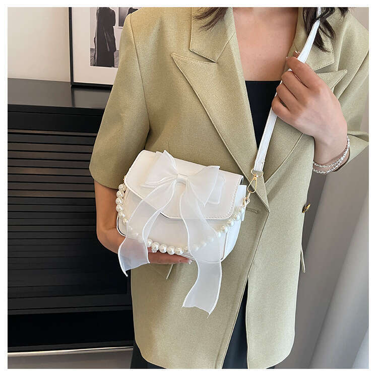 2024 new summer high-end sense niche design single shoulder crossbody fashion versatile bow underarm bag