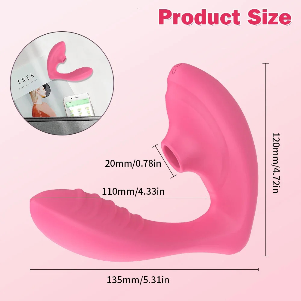 Clitoral Sucking G Spot vibrator 10 speed application wireless control vaginal massager wearing pants fun sex toy 241009