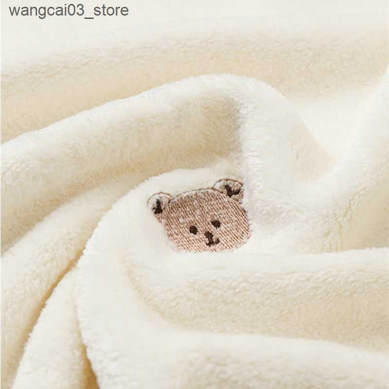 Blankets Swaddling Baby Winter Blanket for New Born Newborn Swaddle Stroller Infant Diaper Throw Blanket Fleece Bedding Baby Accessories Bedspread L24