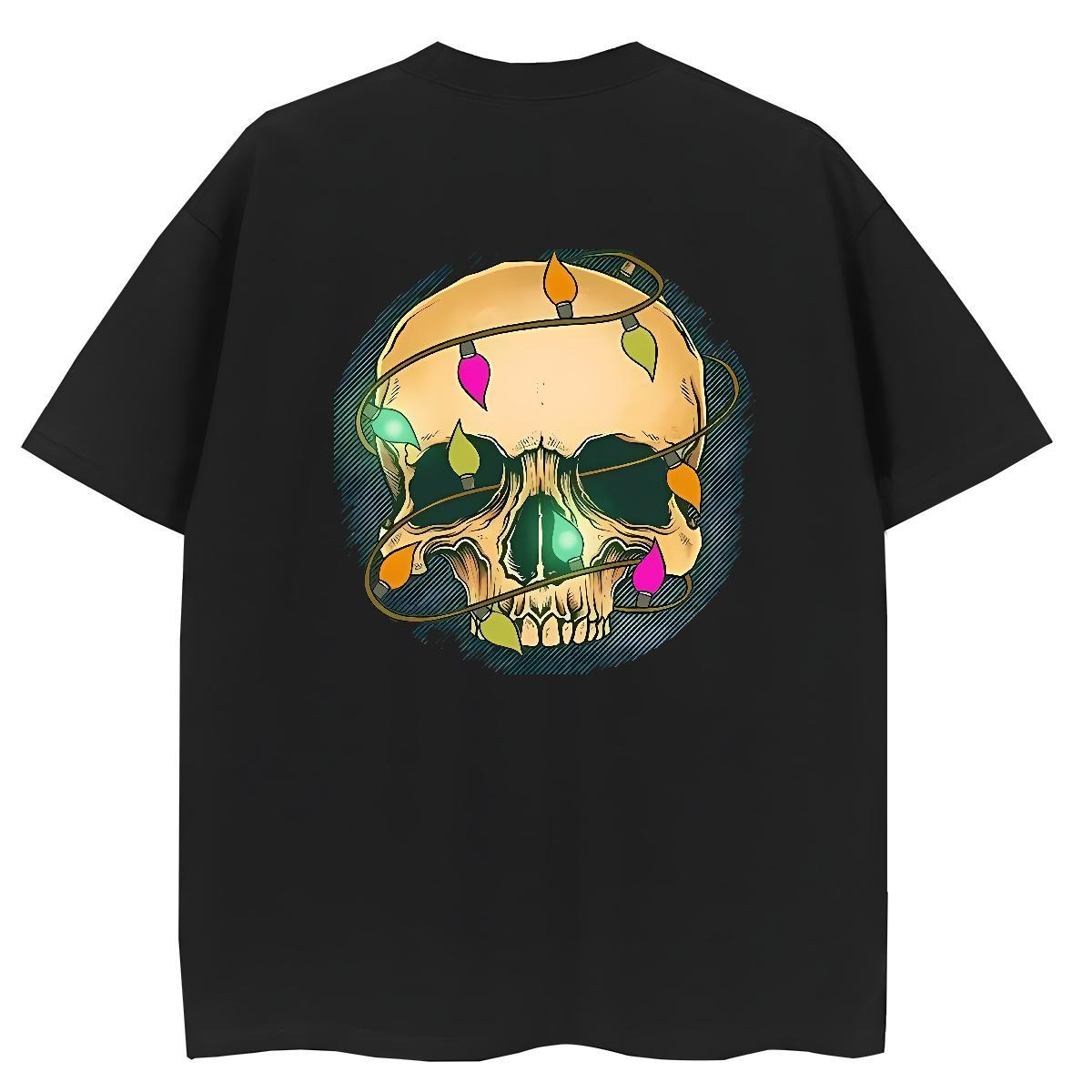 Classic T-Shirts for Women 230g Pure Cotton O-Neck Short Sleeve Street Casual skull Unisex Tshirts Loose fit Customized Print Tops Tees