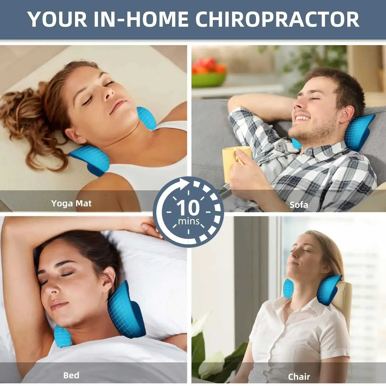 Cervical Traction Device for Muscle Tension Relief Chiropractic Pillow Repair Neck Relaxation W240819