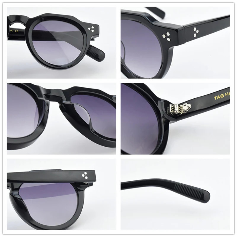 vintage Sunglasses Men Women Retro round Sunglass Driving Sun glasses Fashion UV400 Female acetate Glasses 241007