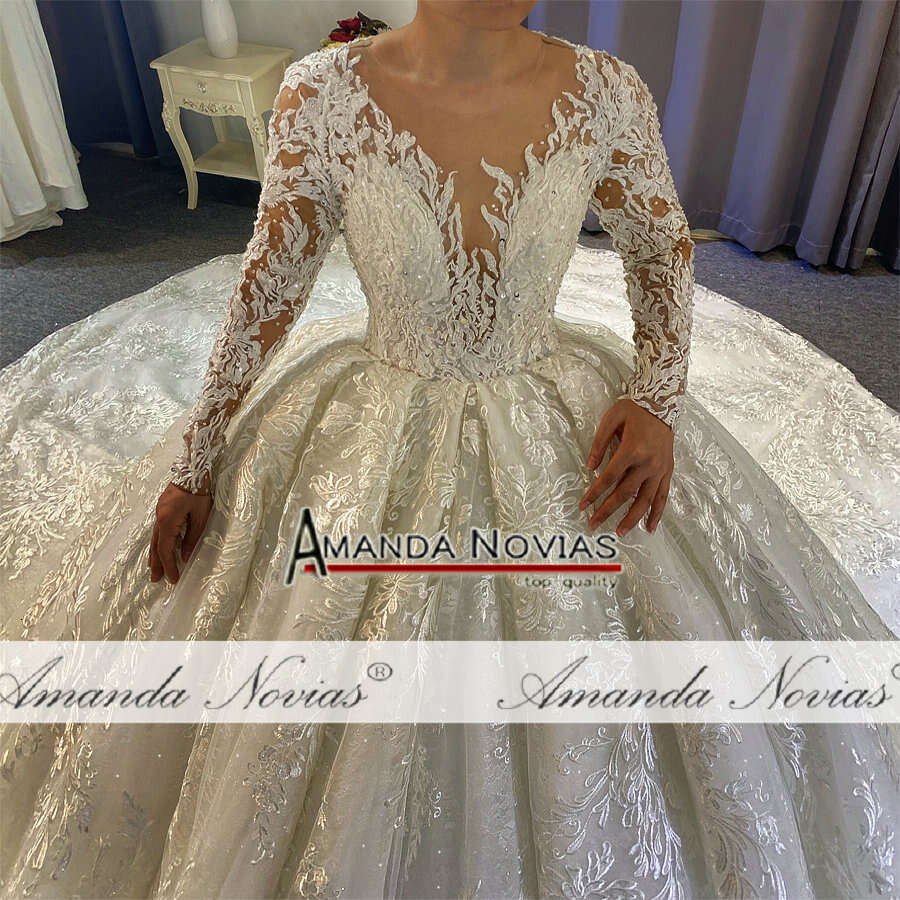 Amanda Novias design lace ball gown weddings wedding dresses