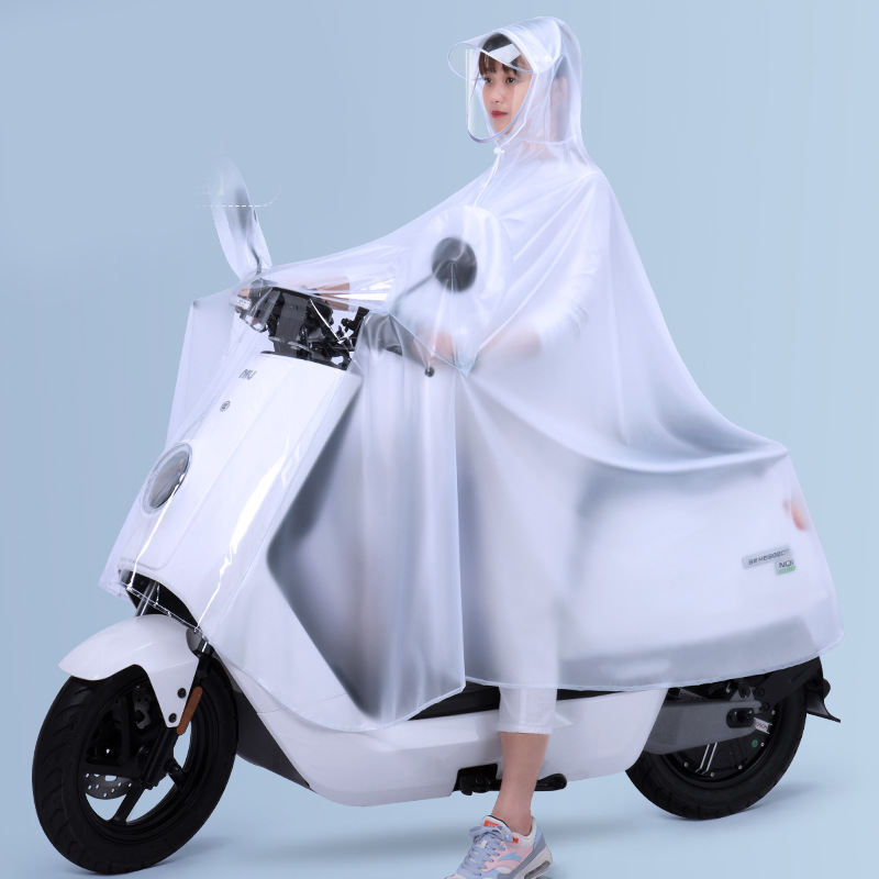 Electric bike raincoat transparent face mask clear view, more comfortable riding