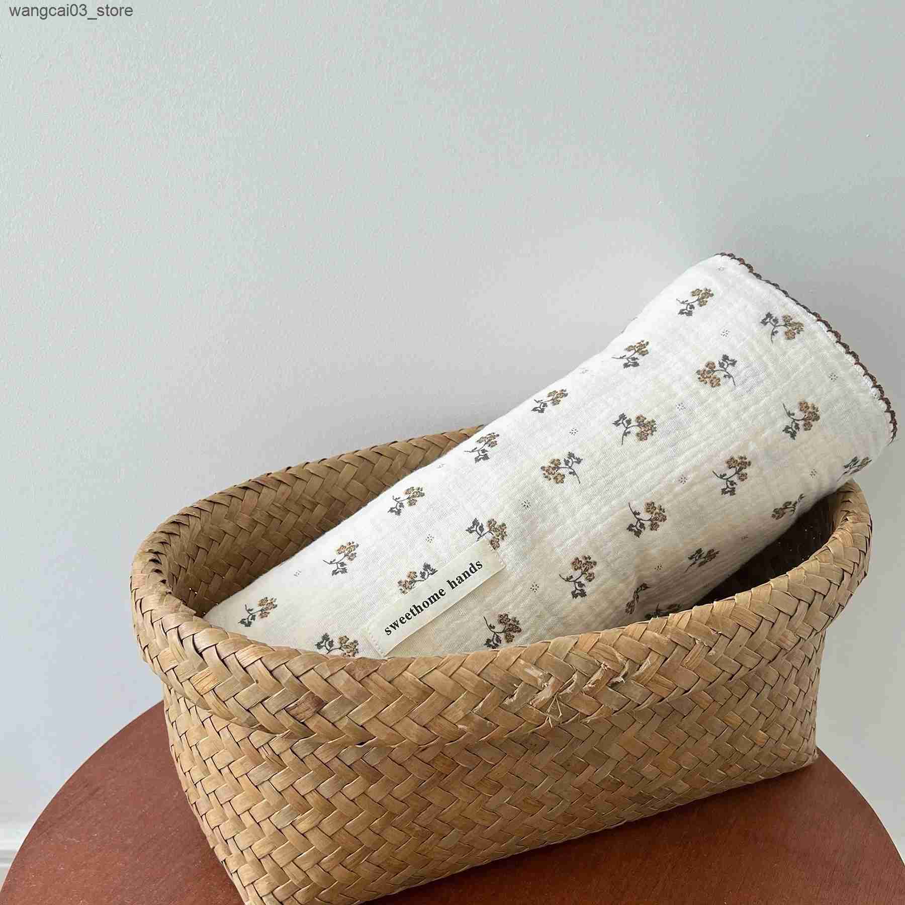 Blankets Swaddling Summer Baby Blanket Newborn Muslin Swaddle Blankets Boy Girl Cotton Baby Receiving Blanket Toddler Sleeping Cover Crib Quilt L24091