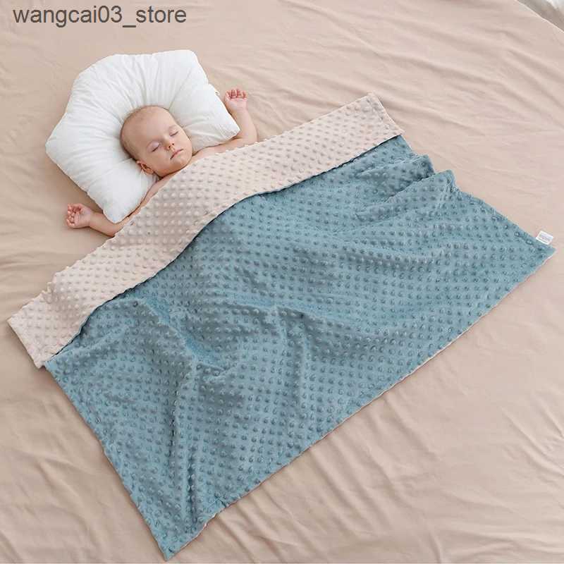 Blankets Swaddling 75*100CM Newborn Baby Bubble Blanket Thicken Super Soft Swaddle Blanket Children Stroller Blanket Slort Plush Blanket A1254 L240910