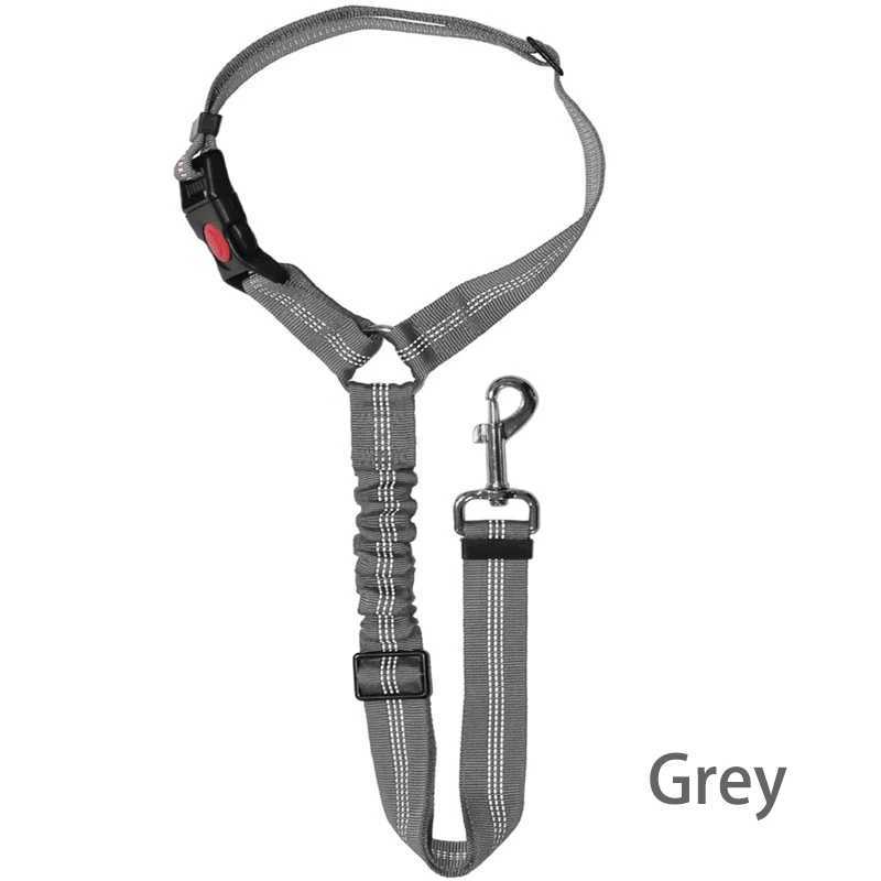 New Solid 2-in-1 Dog Strap Pet Car Seat Strap Adjustable Safety Belt Kitten Dog Collar Pet Accessories Y250412