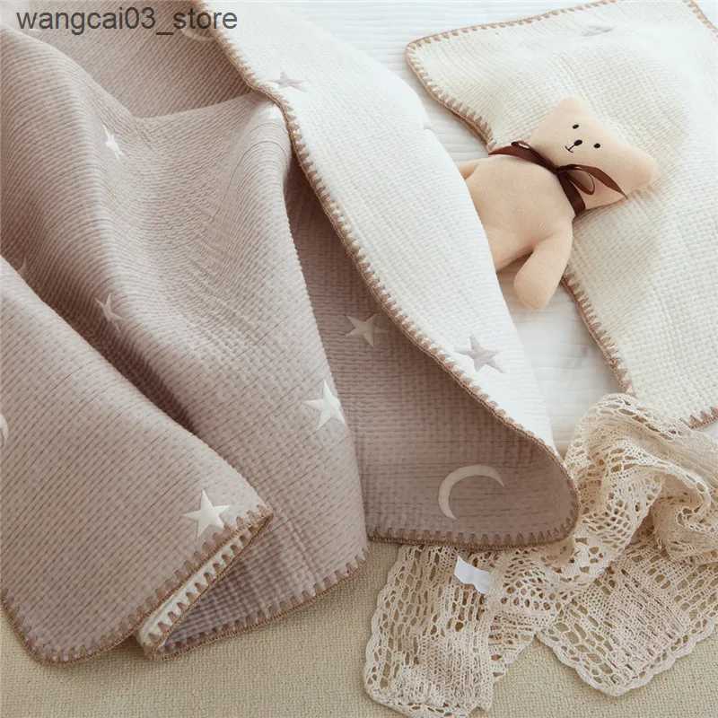 Blankets Swaddling Baby Blanket Newborn Organic Cotton Baby Swaddle Wrap Throw Blankets Cartoon Super Soft Infant Stroller Crib Receiving Blanket L240