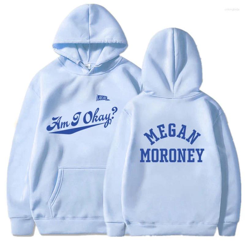 Men's Hoodies, Megan Moroney Am I Okay Print, Unisex Winter Fleece Pullover Sweatshirt, Casual Sudaderas Hooded Top